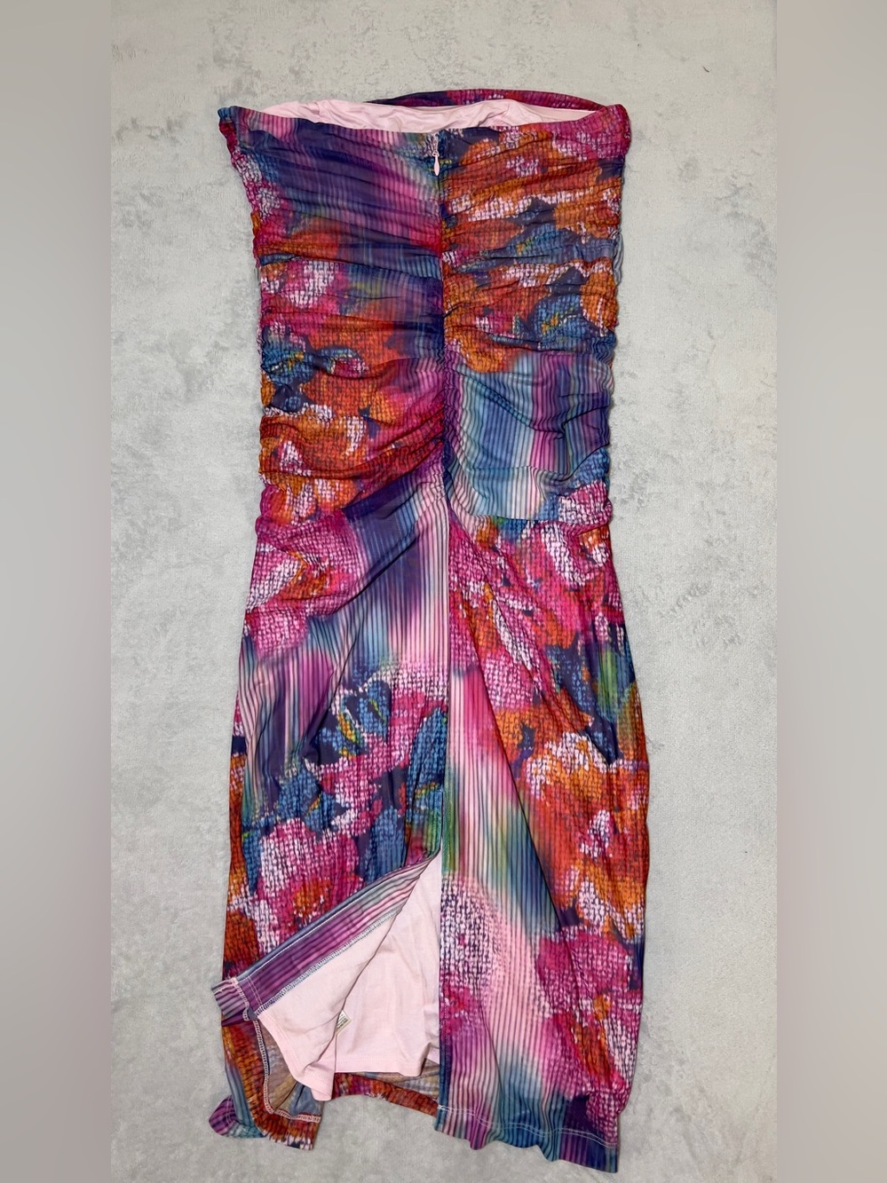 NWT Anthropologie Soleil Strapless Ruched Mesh Dress - Picture 15 of 16